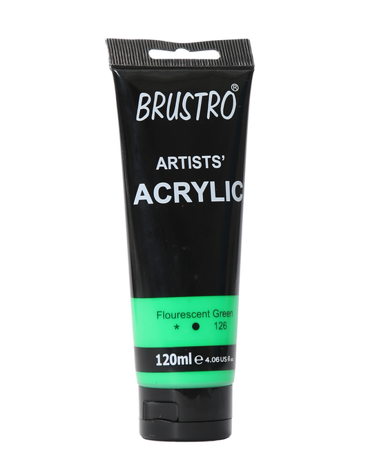 Brustro Artists' Acrylic 120ml Flourescent Green