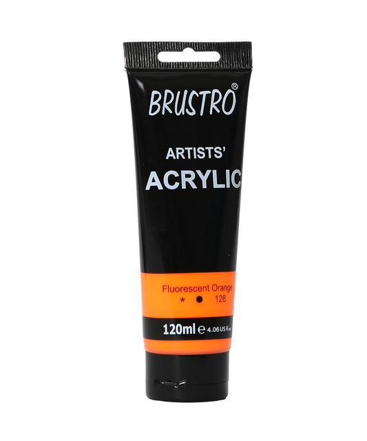 Brustro Artists' Acrylic 120ml Flourescent Orange