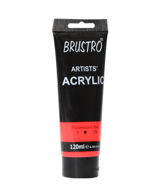 Brustro Artists' Acrylic 120ml Flourescent Red