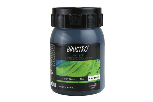 Brustro Artists Acrylic 500ml Ivory Black