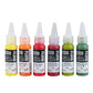 Brustro Professional Artists ’ Fluid Acrylic 20 ml Tropical Paradise Set of 6 (Yellow LightHansa,Chromium Green Oxide,Yellow Green,Brill Aliz,Napthol Crimson,Perm Orange) with Pouring Medium 200 ml
