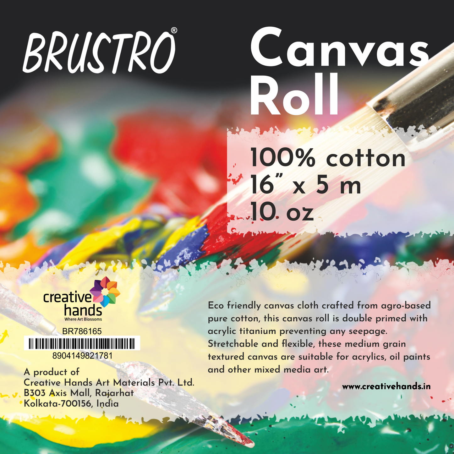 Brustro Cotton Canvas Rolls 786 16" X 5 mtr