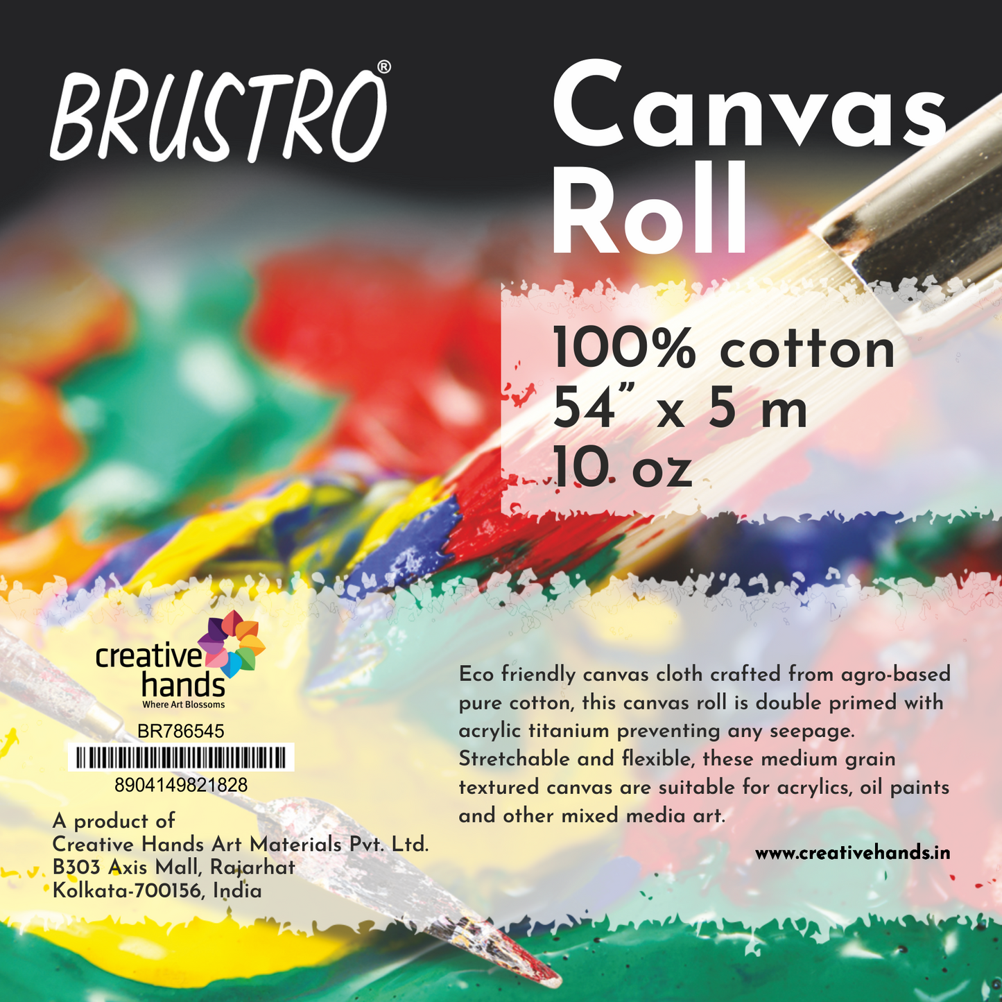 Brustro Cotton Canvas Rolls 786 54" X 5 mtr