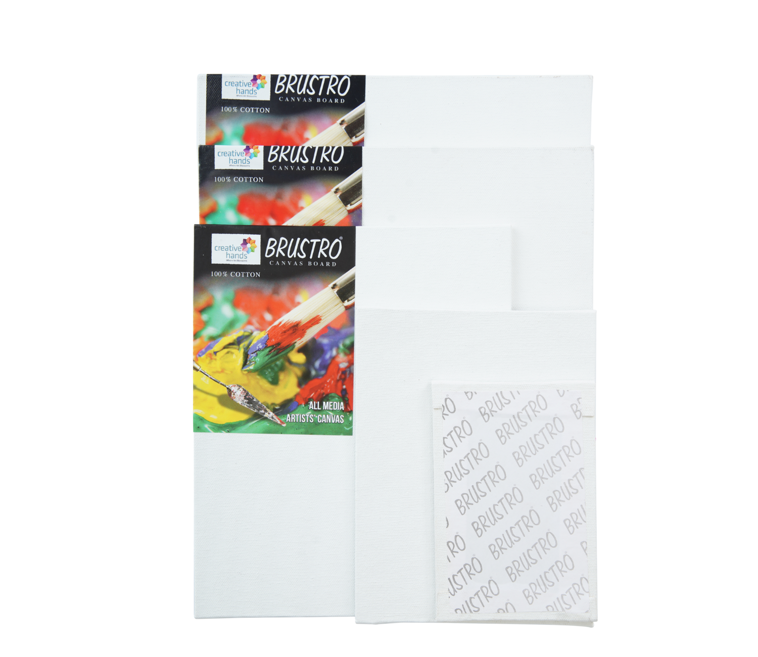 Brustro Canvas Board Medium Grain 6X8 (Pack of 8) - Creative Hands