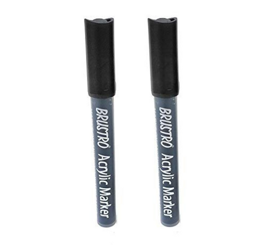 Brustro Acrylic Paint Marker Black Set of 2.