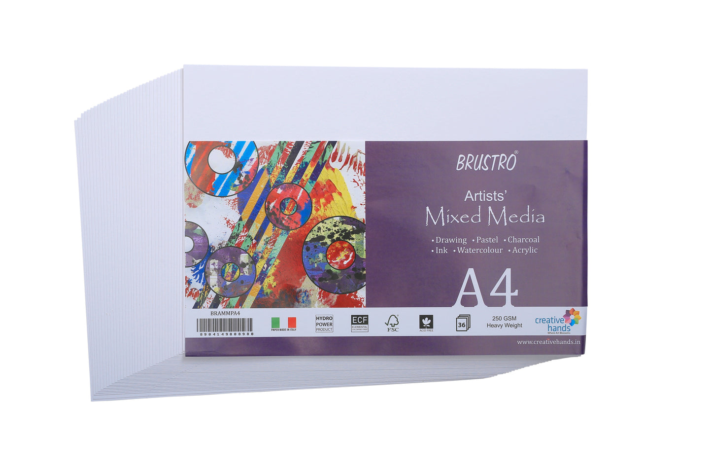 Brustro Artists Mixed Media Paper A4, 250 GSM, 36 Sheets