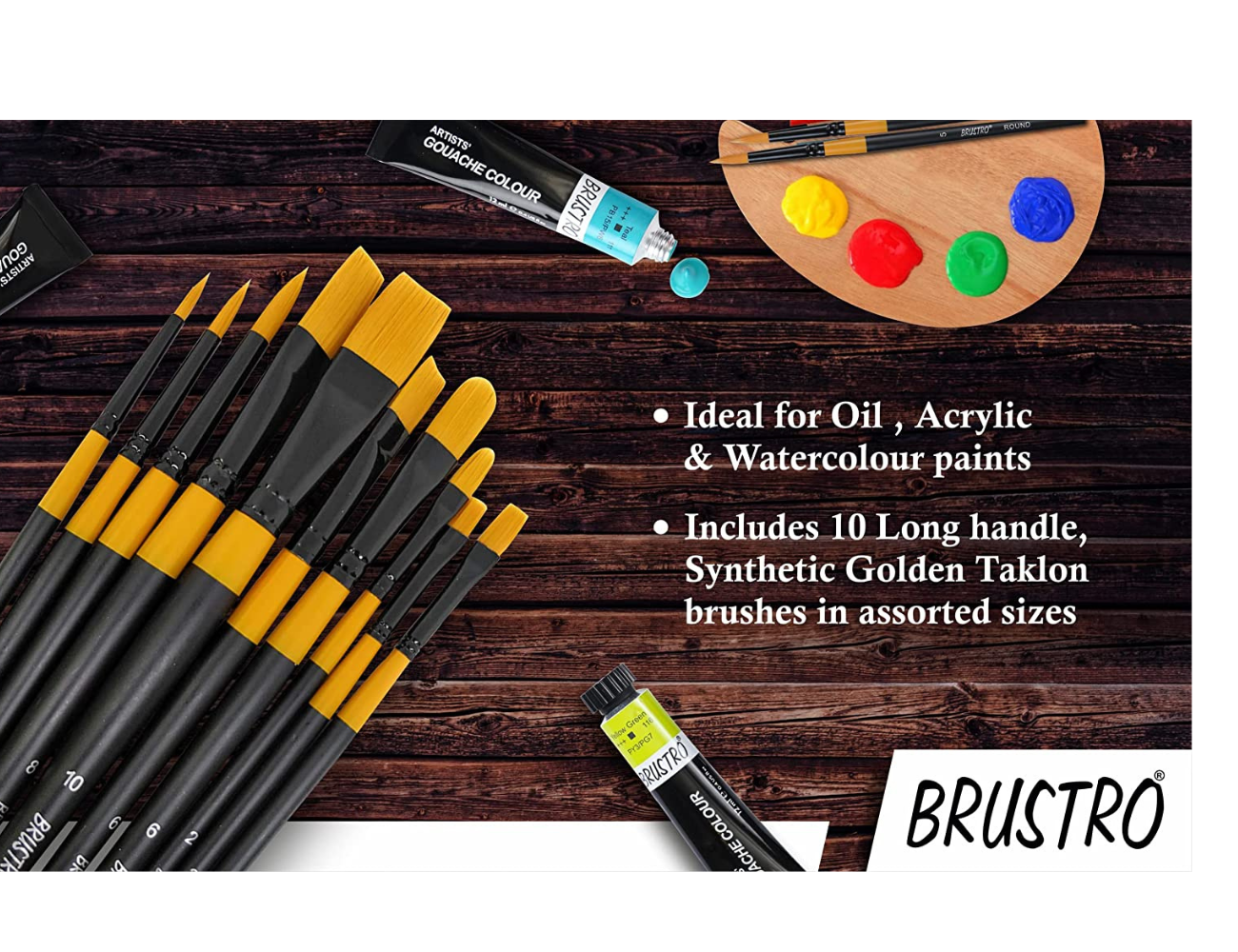 BRUSTRO Artists' Acrylic Paper 400 GSM A4 (Pack of 9 + 3 Sheets)