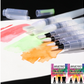Brustro 3 Flat and Round Aqua Squeeze Leak Proof Watercolour Brush Pen with 9 Sheets Paper Cotton CP 300 GSM, 5x7-inch (Assorted) - Set of 6