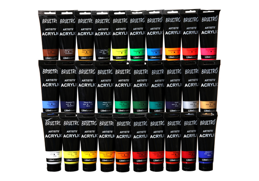 Brustro Artists' Acrylic 120ml, 30 Shades (Complete Range)