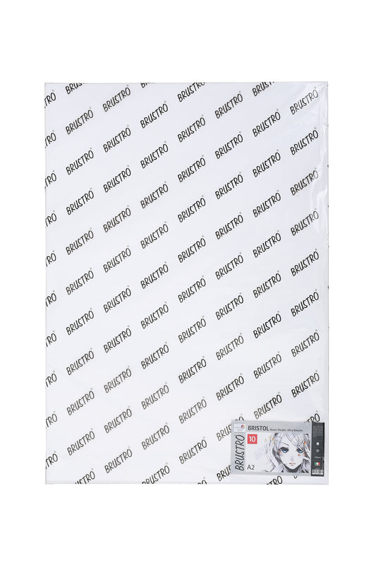 Brustro Bristol Ultra Smooth Paper 250 GSM, Size - A2, 10 Sheets