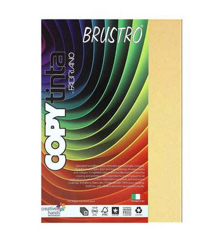 BRUSTRO Copytinta Coloured Craft Paper A4 Size 80 GSM Pastel Green Shade, 30 Sheets Pack. Double Side Coloured for Office Printing, Art, Origami, Craft. VERDE CHIARO