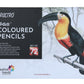 Brustro Artists’ Colour Pencil Set of 72 with Wiro Pad A4-160GSM & Slim Battery Operated Automatic Eraser
