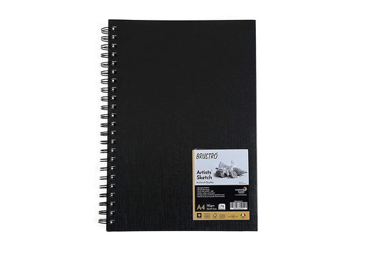 Brustro Artists Wiro Bound Sketch Book Journal, A4 Size,156 Pages,110 GSM