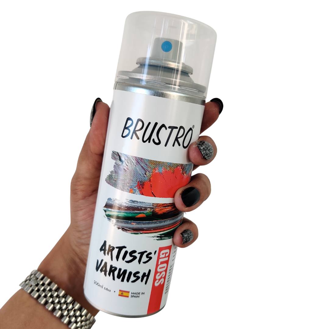 Brustro Artist's Picture Varnish Spray Can Gloss finish 200mlPerfe