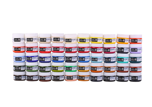 BRUSTRO Professional Artists' HEAVYBODY Acrylic Paint Packs - 50ML Pack of 50 - Regular Shades