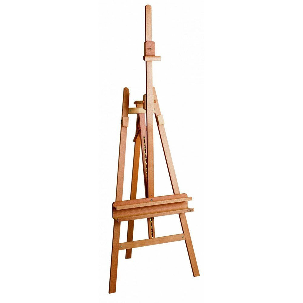 Brustro Artists' Lyre Heavy Weight Wooden Easel, Holds Canvases Upto 49"