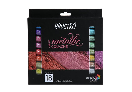 Brustro Artists' Metallic Gouache Set of 18x12ml