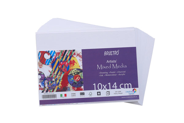 Brustro Carta Mixed Media 250 G/m² – 56 X 76 Cm, 10 Fogli – Prodotta In Italia Per Acquerello E Acrilico - 5