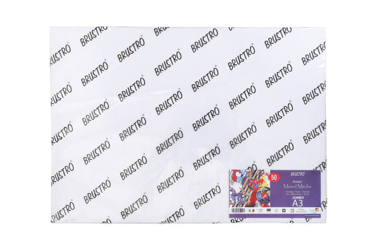 Brustro Artists Mixed Media Paper 250gsm Jumbo - A3 (50 Sheets)