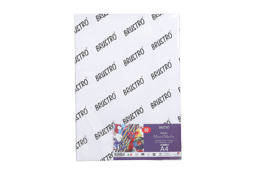 Brustro Artists Mixed Media Paper 250gsm Jumbo - A4 (50 Sheets)