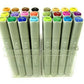 BRUSTRO Twin Tip Alcohol Based Marker | Basic Set of 12 A & 12 B in Crossline PP See Through Box | Broad 1-7mm line, Fine 0.7mm| Ideal for doodle, Smudge-Proof, Waterproof, Graffiti, Comic Artist, mandala.