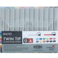 BRUSTRO Twin Tip Alcohol Based Basic A Marker Set (Pack of 12)