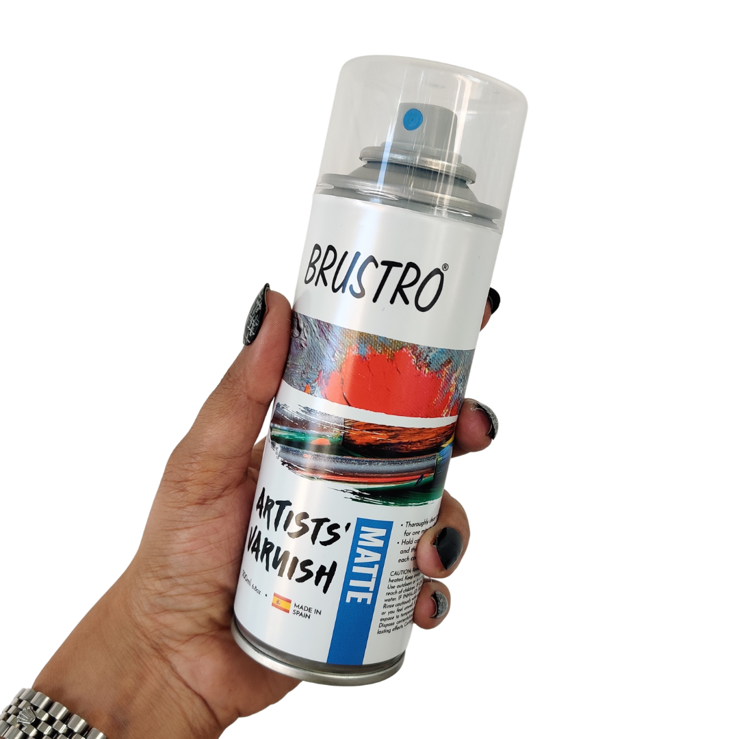 Brustro High Gloss Varnish 1000 Ml, White Finish, Permanent Non-Yellowing  and Water Resistant for Acrylic Painting