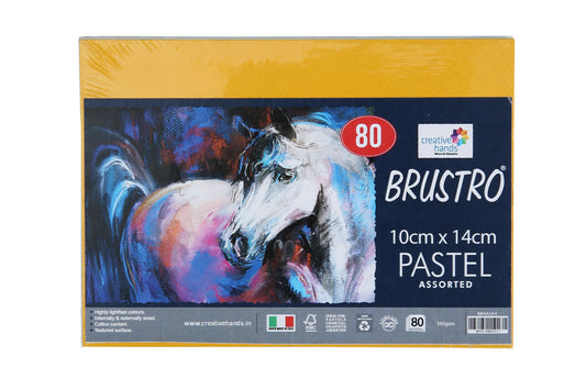 Brustro Artists Small Size Pastel Papers 160 GSM 10x14 cm Assorted (Pack of 80 Sheets)