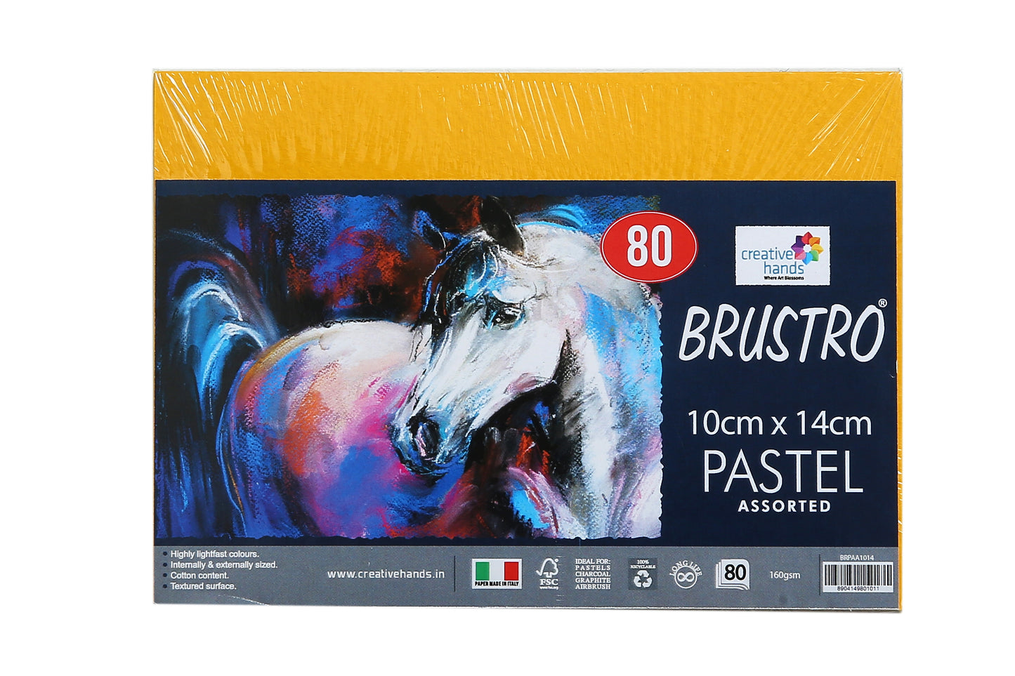 Brustro Artists Pastel Papers 160 GSM A3 Assorted Bright (Pack of 20 Sheets)