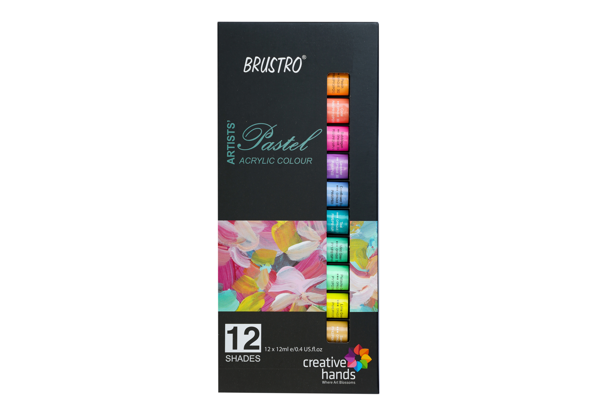 BRUSTRO Artists' Acrylic Color Set of 12 Colors X 12ML Tubes, Pastel S –  BrustroShop