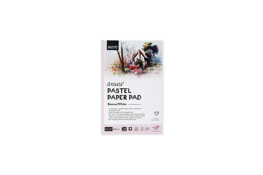 Brustro Artists’ Pastel Paper Pad of 24 Sheets (160 GSM), Colour – White, Size – 3.5" X 5.5"