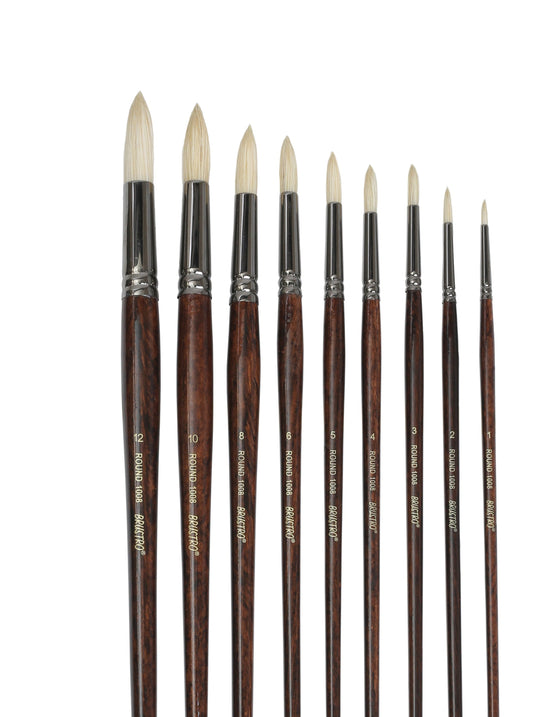 Brustro Artists Bristle White Round Brush Series 1008