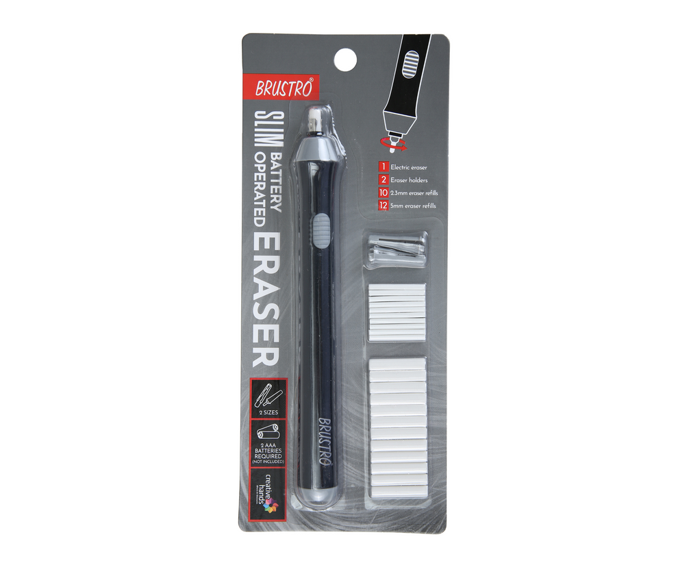 BRUSTRO Automatic Eraser 2.3mm, 5mm 22 Refills, 2 Eraser Holders