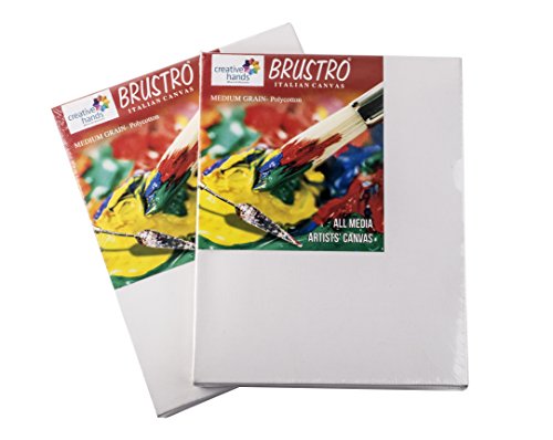 Brustro Stretched Canvas (Regular) 8"X10" (Pack Of 2)