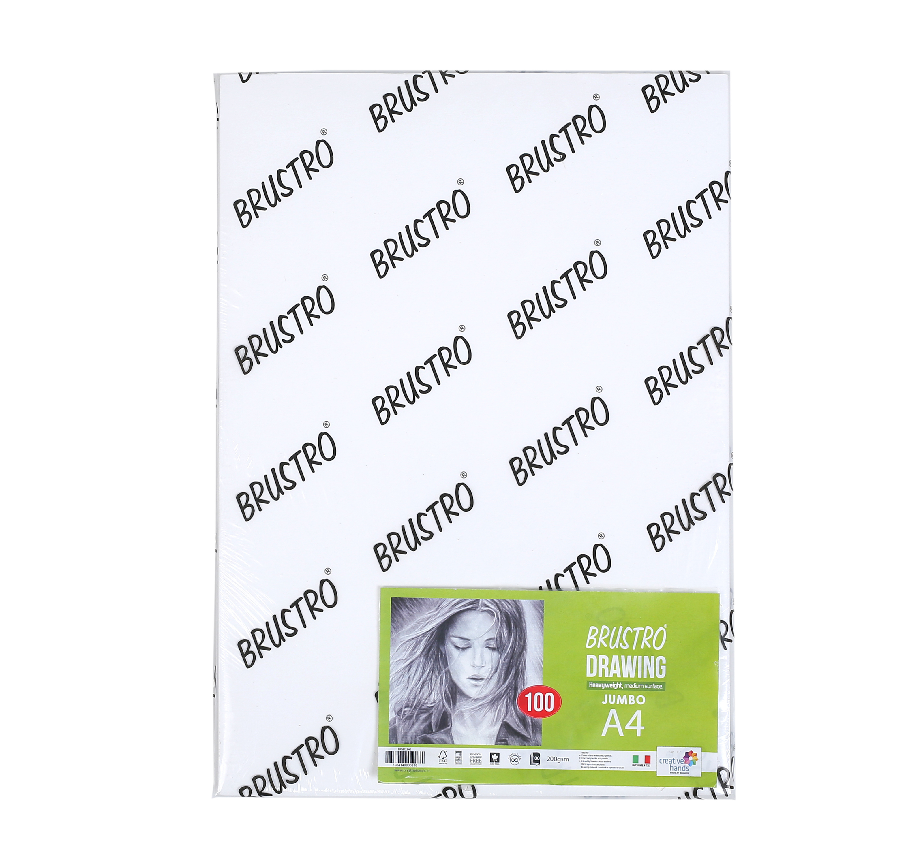 Brustro Drawing Papers 200 GSM A4, Pack of 20 + 4 Free Sheets
