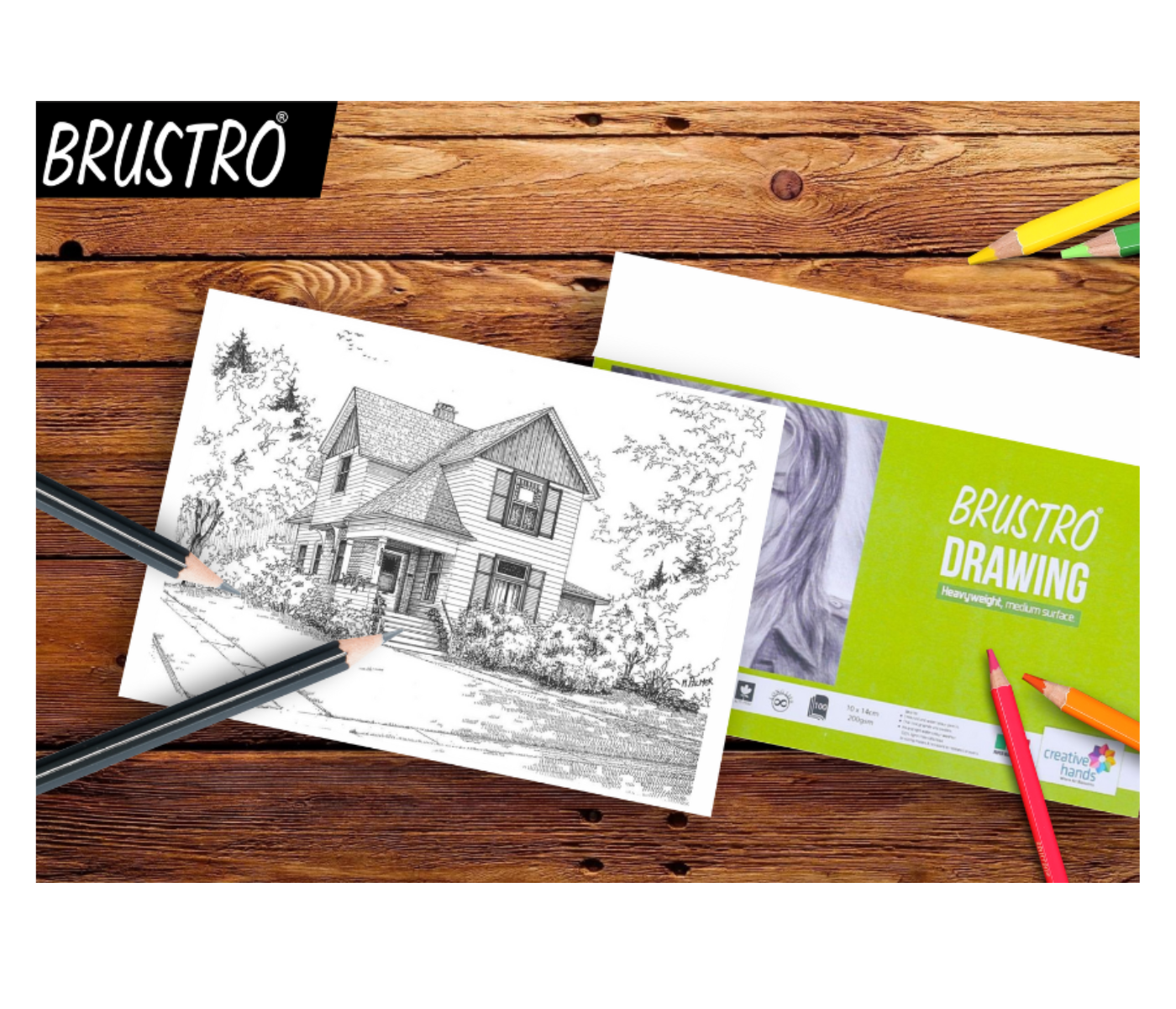 Brustro Sketching & Drawing Papers 200 GSM A5 , 32 + 8 Free Sheets (Pack of 2)