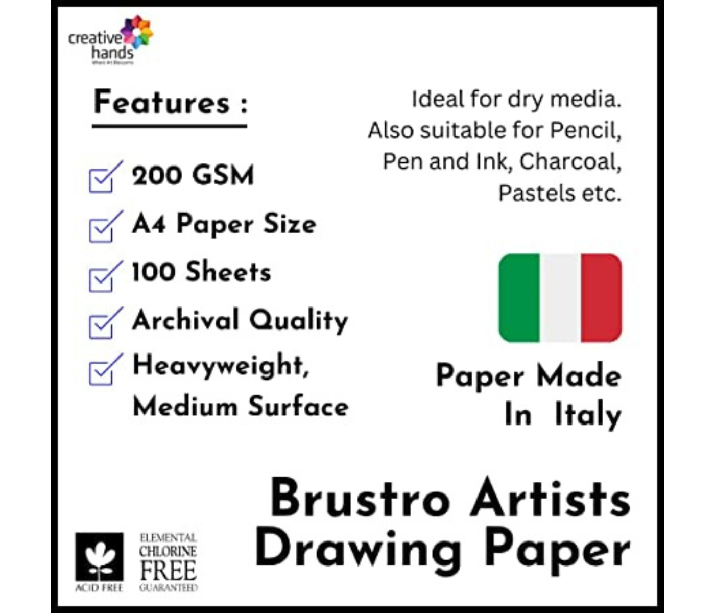 Drawing Paper A4 Size 150 Gsm Pack Of 20 Sheets Pb Lb – Itsy Bitsy