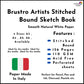 Brustro Artists Sketch Book Stitched Bound A5 Size, Landscape, 156 Pages, 110 GSM (Acid Free)