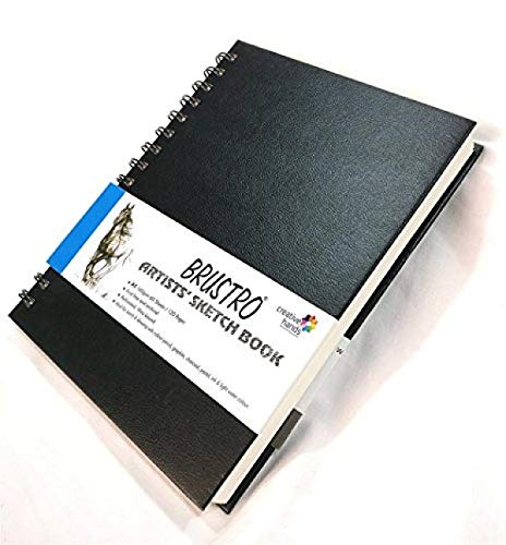 Brustro Artists Wiro Bound Sketch Book, A4 Size, 120 Pages, 160 GSM (Acid Free)