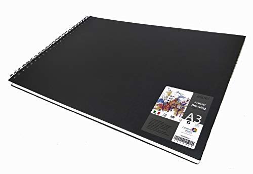 Brustro Artists Sketch Book Wiro Bound A3 Size, Landscape, 116 Pages,160 GSM (Acid Free)