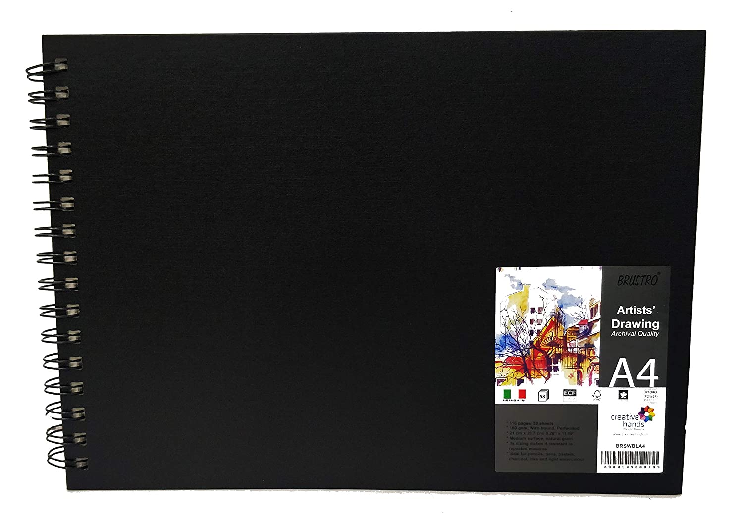Brustro Blocco Da Disegno E Schizzo A4, 160GSM, 30 Fogli – Carta Acid-Free Per Artisti