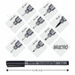 BRUSTRO Technical Pen Assorted Pack of 9 with Artist Sketch Book 110 GSM A5 Wiro Journal (156 Pages)