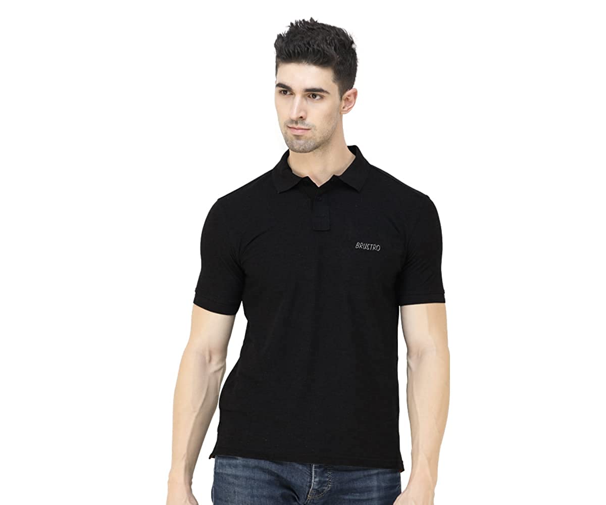 Brustro T-Shirt Regular fit 100% Cotton Unisex- Black Colour (Size -Large)