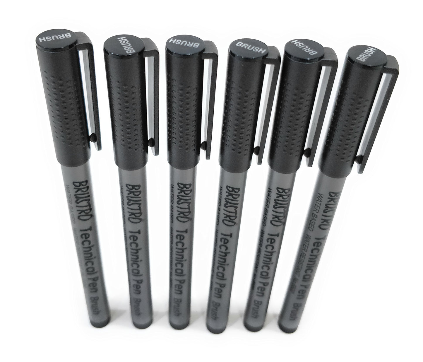 Brustro Technical Pen Black Brush (Pack of 6)