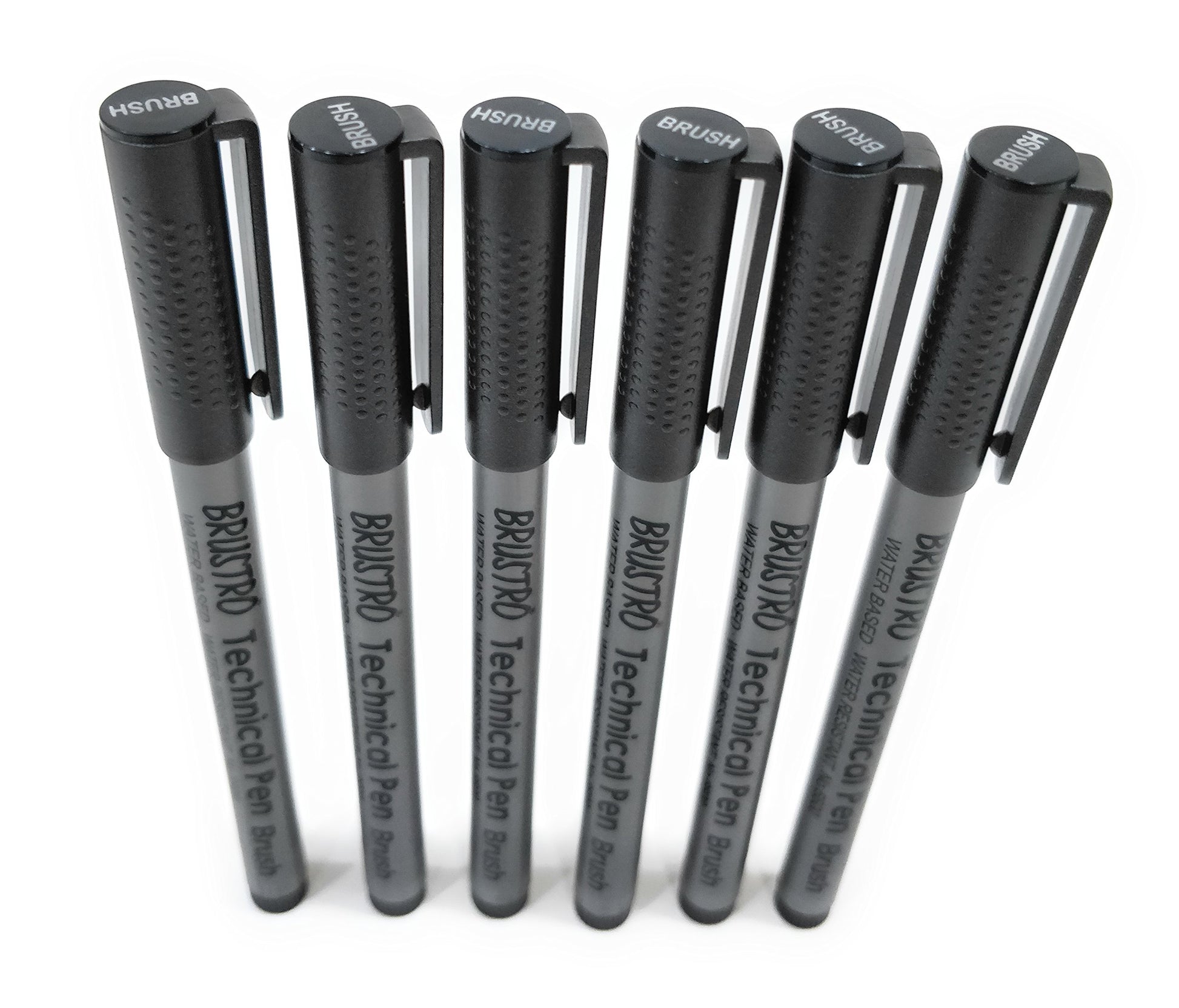 Brustro Technical Pen Black Brush (Pack of 6) - Creative Hands