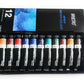 BRUSTRO Artist's Watercolour Paint | Set of 12 Colours X 12ML Tubes | Ideal for Landscape, Portrait, Paper, Painting, Artist, Professional watercolor, Transparent Colors, Painting Dry & Wet, Fine Art