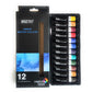 BRUSTRO Artist's Watercolour Paint | Set of 12 Colours X 12ML Tubes | Ideal for Landscape, Portrait, Paper, Painting, Artist, Professional watercolor, Transparent Colors, Painting Dry & Wet, Fine Art