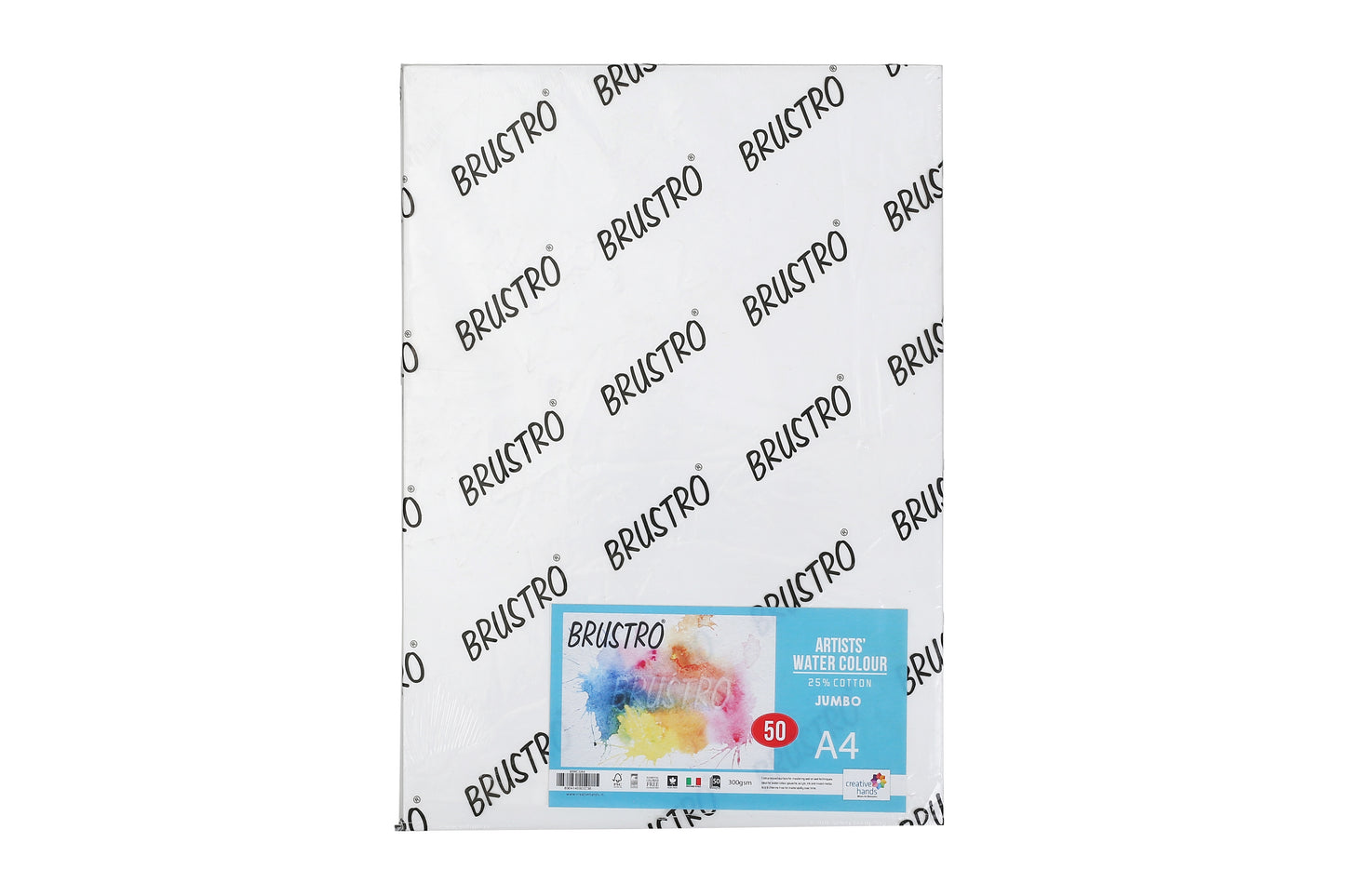 Brustro Artists' WC 25% Cotton 300gsm Cold Pressed Jumbo - A4 (50 Sheets)