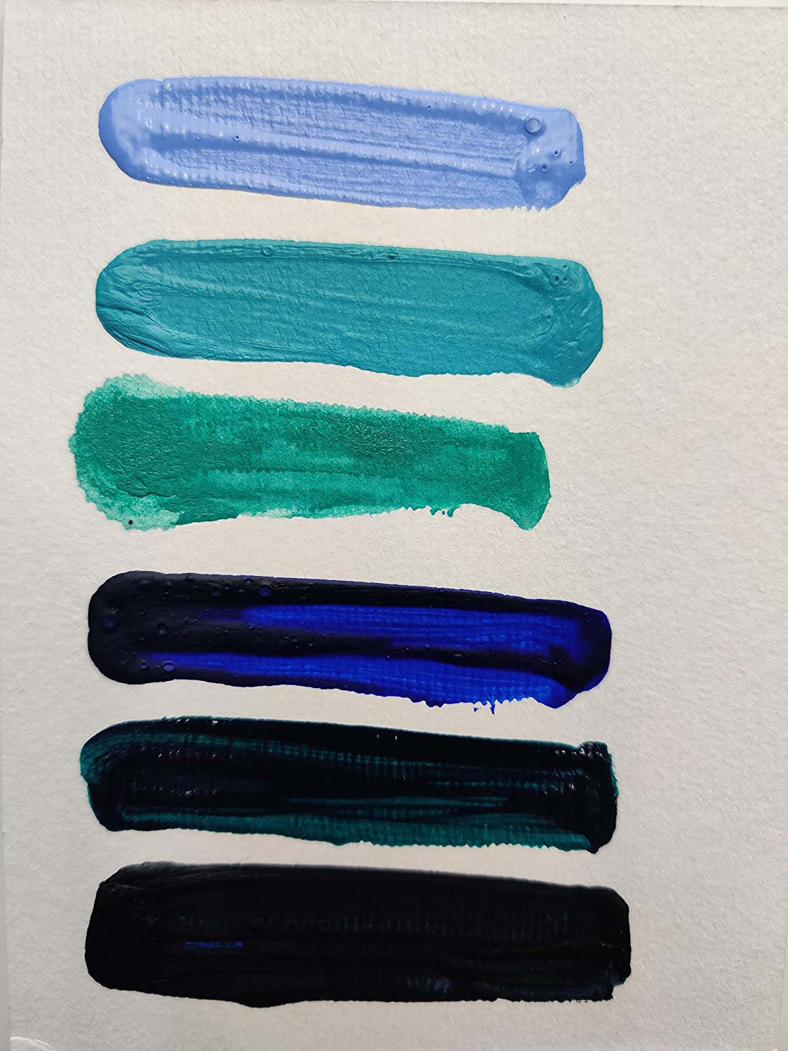 Brustro Professional Artists Fluid Acrylic 20 ml Beyond The Blues Set of 6 (Turquoise, Ultramarine Blue, Zirconian Blue Hue, Paynes Grey, Aqua Green Light, Azure Blue) with Pouring Medium 200 ml
