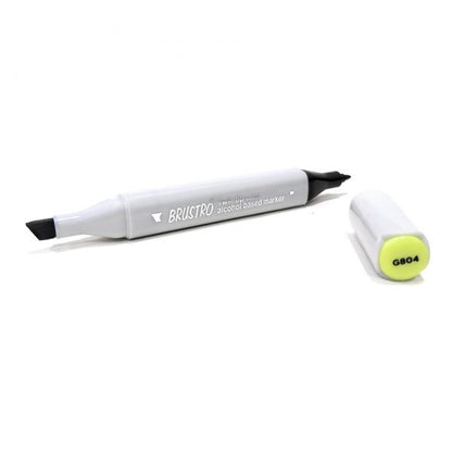 BRUSTRO Twin Tip Alcohol Based Marker| Black | 1-7mm line, Fine 0.7mm, Waterproof | Ideal for Texturing,Sketching,Interior & Fashion Design,Graffiti,Professional Comic Artist, Architect,Fine Art